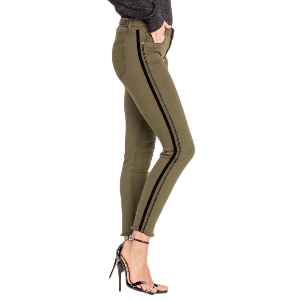 NWT MISS ME Velvet Stripe Ankle Skinny Jeans Sz 26
